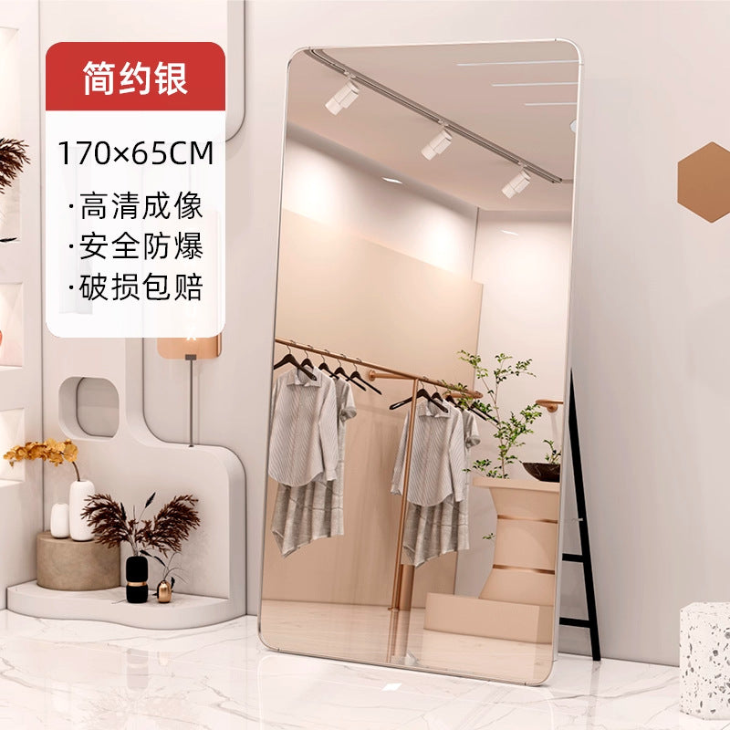 Full-length dressing mirror, floor mirror - ideal for women's clothing stores, enhances height and slimming appearance, beauty mirror for bedroom and home use