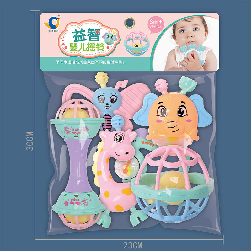 Cross-border South East Asia small rattle set infant early education enlightenment baby toothpaste rattle boys and girls educational toys
