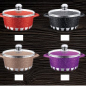 Oem personalized mars style medical stone non-stick pot ten-piece soup pot for home non-stick pot combination pot suit