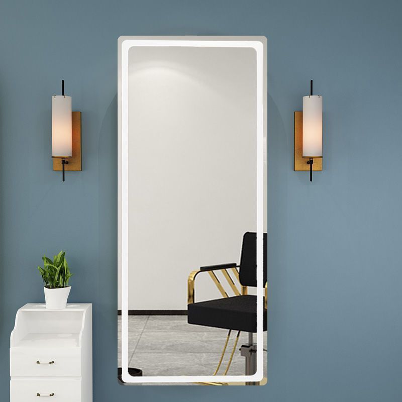 Hairdressing shop popular mirror wall-mounted hairdressing mirror table single-sided light mirror wall-mounted hair salon led mirror special smart