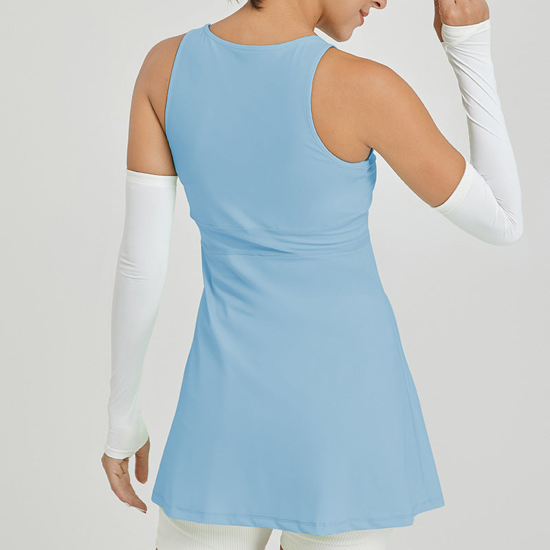 Lightweight & quick-dry badminton/tennis skirt dress - slim fit golf dress for women - figure-flattering pleated tennis skirt