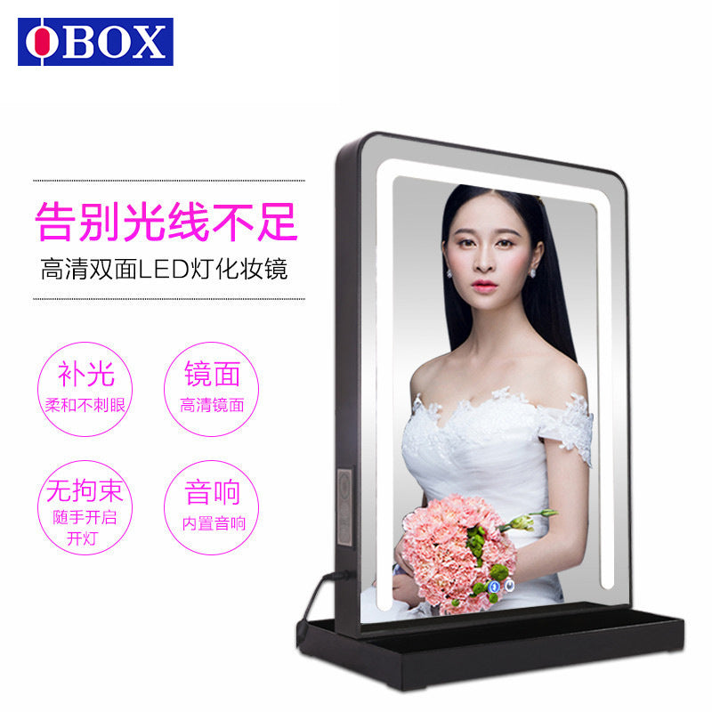 Large capacity professional baffle storage large three-layer cosmetic bag manicure pattern embroidery colorful multi-functional portable storage box