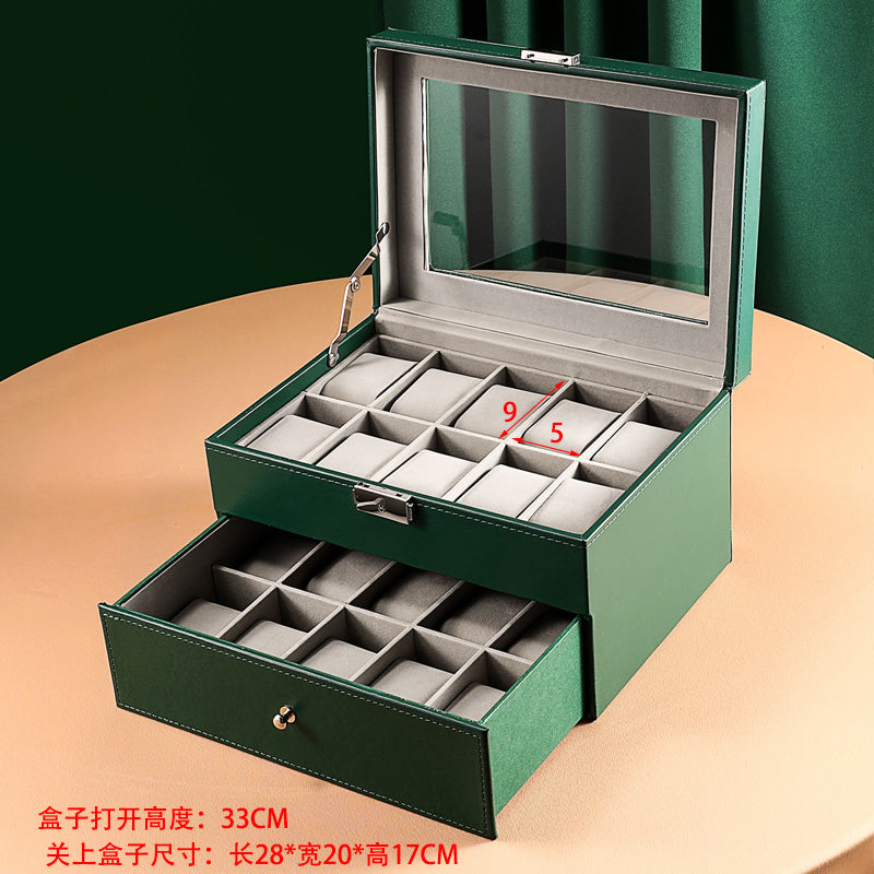 Leather watch box, watch storage box, watch display box, watch box, multiple watches, jewelry box, sunroof bracelet box.