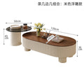 New arrival living room chinoiserie oval italian medieval style slate coffee table accessible luxuryfor home modern casual office table