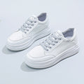 Women's shoes 2025 new spring autumthick sole leather surface platform shoes petiteseasiest for matchcasualeasiest for matchplatform shoes white shoes women
