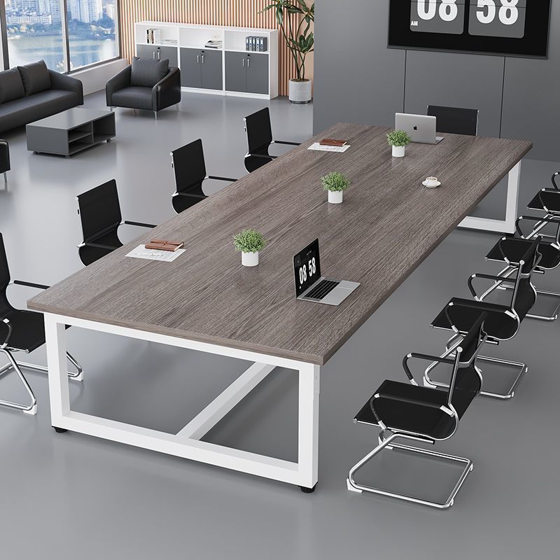 Conference table - modern minimalist executive desk - meeting table with chairs - conference room workstation - training table