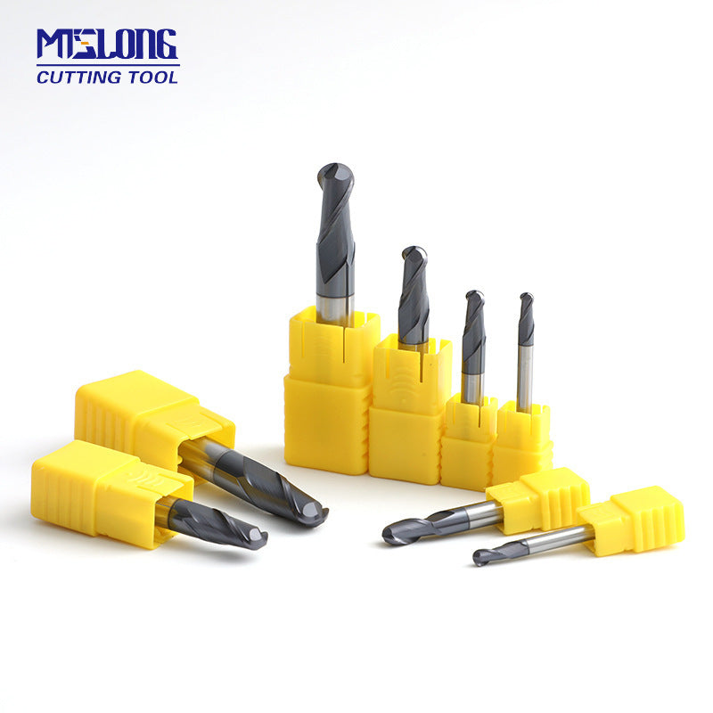 Non-standard ball end milling cutter 60 degree ball end 2-edge helical cutter alloy milling tool spiral overall chip removal
