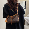 2025 new european and american style printed underarm bag - large capacity retro women's bag - casual versatile commuter shoulder & crossbody bag