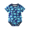 Short-sleeve dinosaur romper