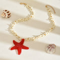 Bohemian beaded necklace wholesale european and american cross-border shell jewelry high-end exaggerated starfish pendant necklace for women