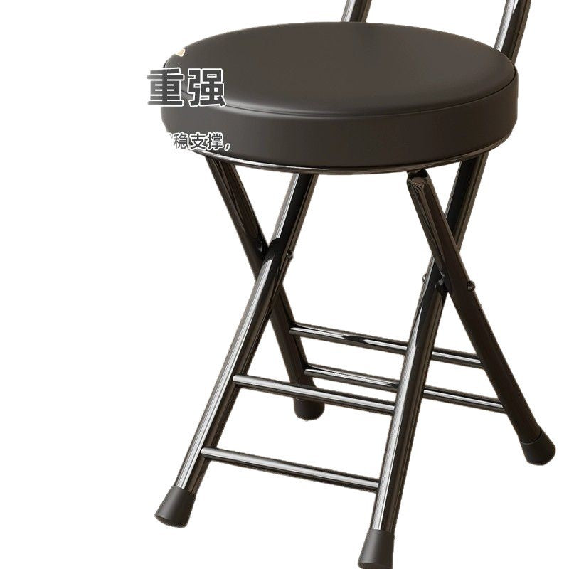 Folding chair - portable dining chair for home, dorm room, balcony, and leisure - space-saving, simple folding back chair