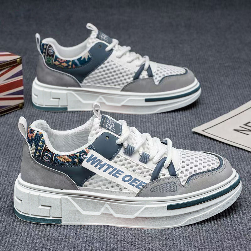 Men's breathable mesh sneakers, lightweight casual athletic shoes, new 2026 summer collection, trendy sneakers for students