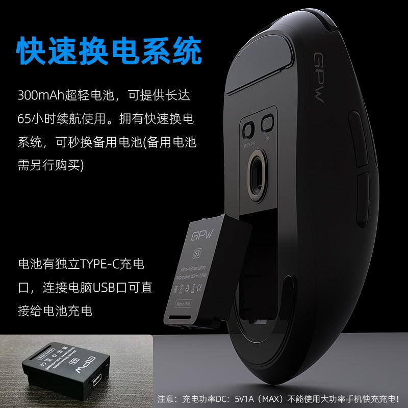Longweishi g3 mouse lightweight paw3311 esports gaming tri-mode bluetooth wireless mouse for laptops