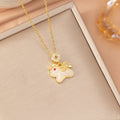 [titanium steel] make money immediately in the year of the horse, small and elegant, gorgeous full diamond necklace for women, versatile and elegant new clavicle chain