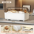 Accessible luxury dish rack kitchen dishware storage rack for home multifunctional with cover dustproof drain rack cupboard storage box