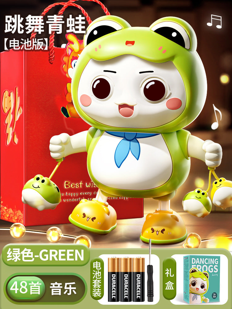 Kids' frog dancing robot toy with lights, singing, educational early learning machine, gift for boys and girls ages 0-3