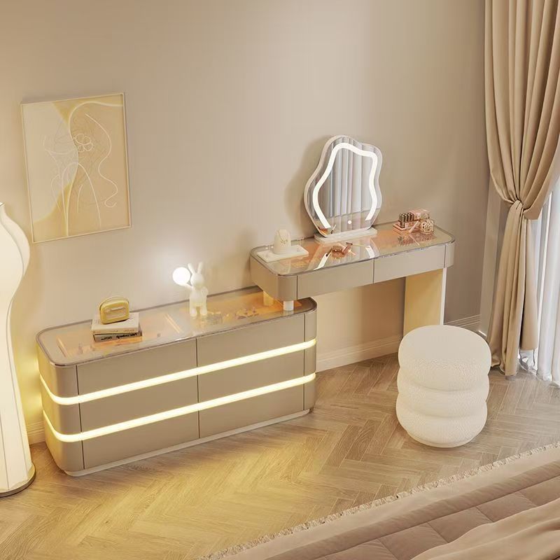 New arrival mirror dressing table for home bedroom classy sense chest all-in-one dressing table casual solid wood long dressing table