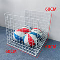 Wrought iron mesh storage basket - portable laundry hamper, organizer, shelf, fruit basket, basketball, yoga mat, and toy storage bin