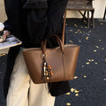 retro bag women's new arrivalfall and winter atmosphere large capacity bucket bag classy sense accessible luxury mother-in-law shoulder bag