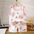 korean style kids' tank top set - new trendy cartoon sleeveless tank top and shorts set for boys and girls