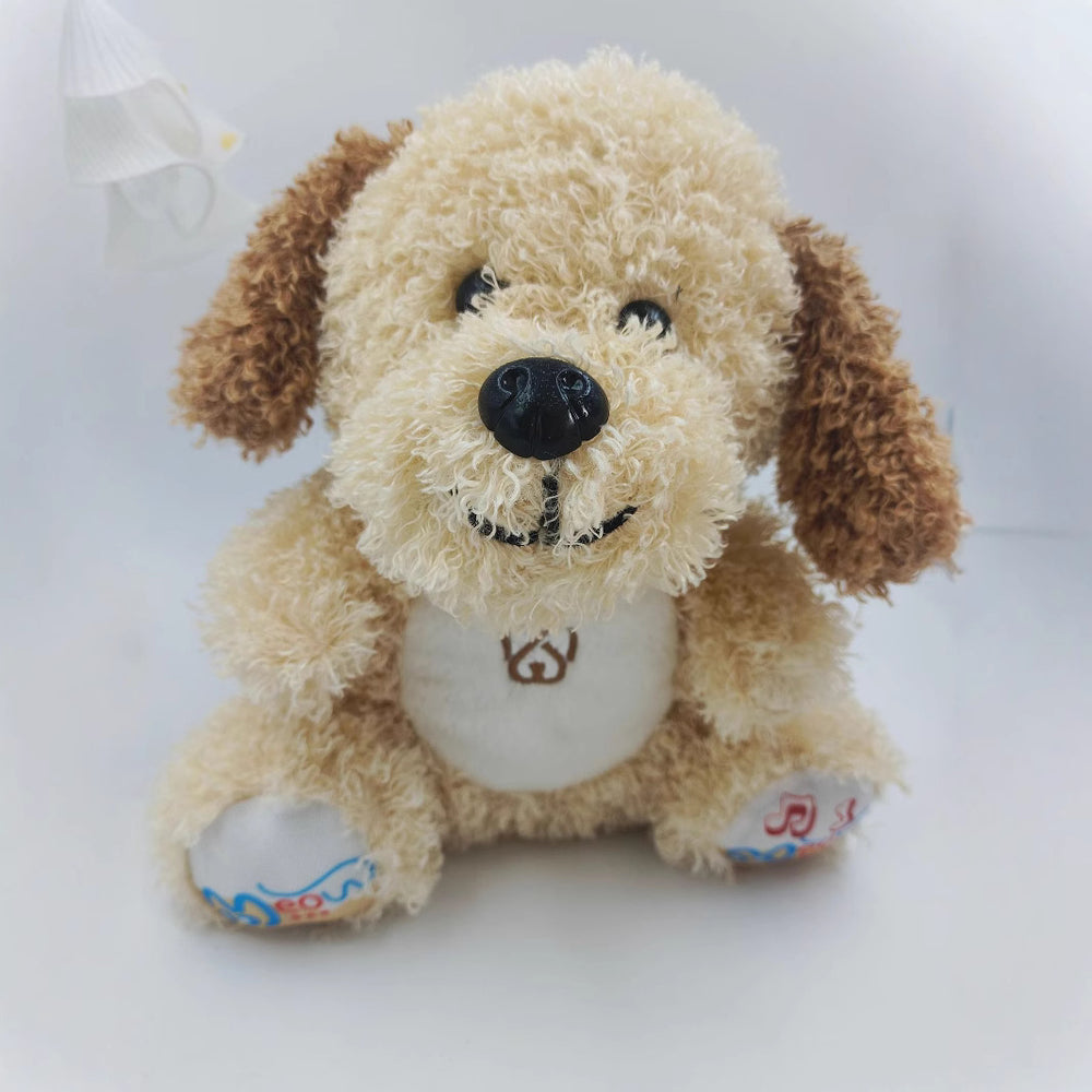 artificial teddy dog doll breathing stuffed toy doll sitting dog kids birthday gift doll