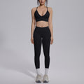 fashionsexy back sports bra suit seamless peach butt quick-drying running fitness yoga suit suit