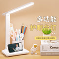 Led foldable usb rechargeable desk lamp - eye protection, smart pen holder, reading light for dorm room, student use