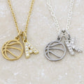 New arrival cross-border style cut out basketball sports necklace 26 initial letters inlaid with diamonds pendant clavicle chain women's jewelry