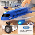 Kids' ejection transforming airplane storage toy set - alloy car, realistic fire truck, construction vehicle, police car, and transport helicopter for boys