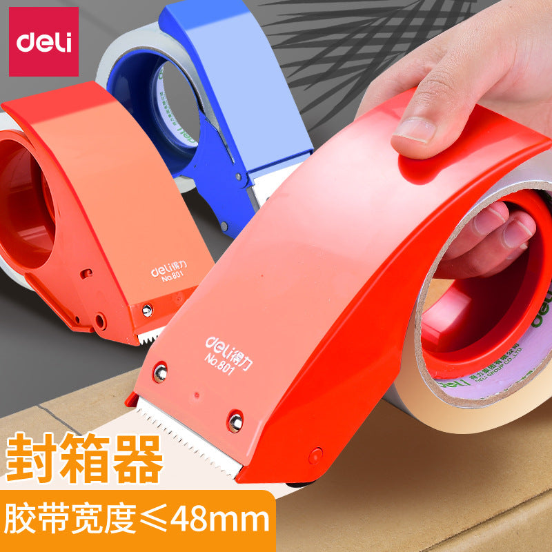Deli 801 tape sealer 4.8cm sealing tape machine plastic baler 48mm cutter wholesale