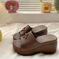 New women's platform sandals - summer fashion high heel slides, wedge heel slippers, and flip-flops for women