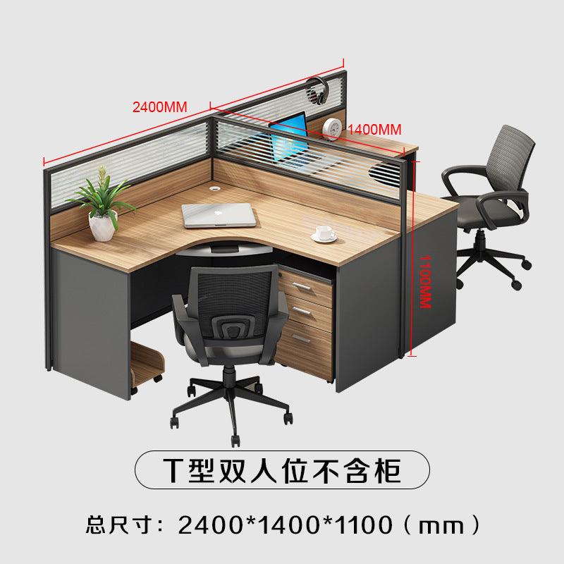 Staff desk and chair combination screen four-person employee booth casual modern partition office workstation desk