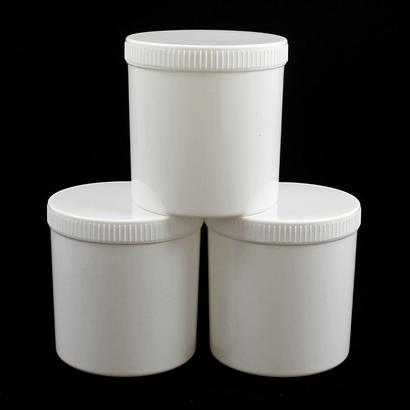 High temperature resistant 1l/1000ml food grade solder paste barrel facial mask powder plastic barrel sealed jar with screw mouth and inner pad