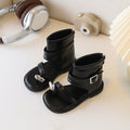 Custom square-toe, closed-toe sandals: stylish new spring collection for kids - round-toe, half-wrap, soft-soled, non-slip princess shoes