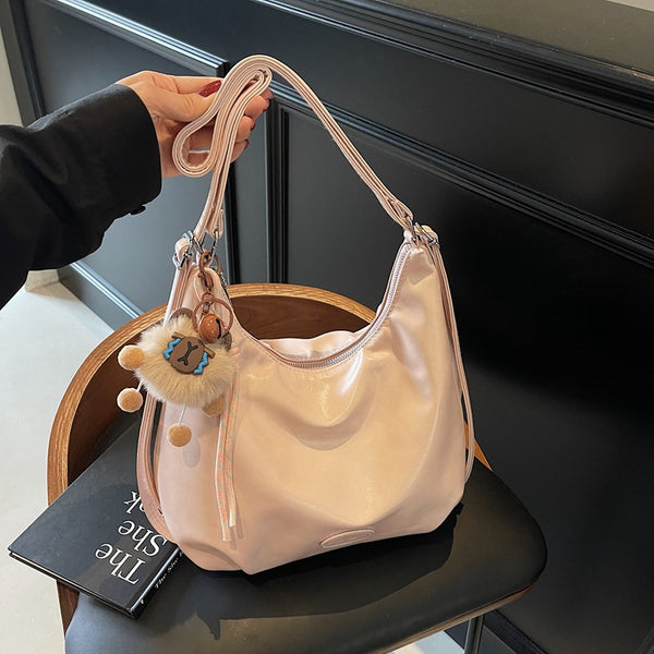 Student class backpack women's 2025 new Korean version trendy fashion large-capacity tote bag high-end shoulder bag
