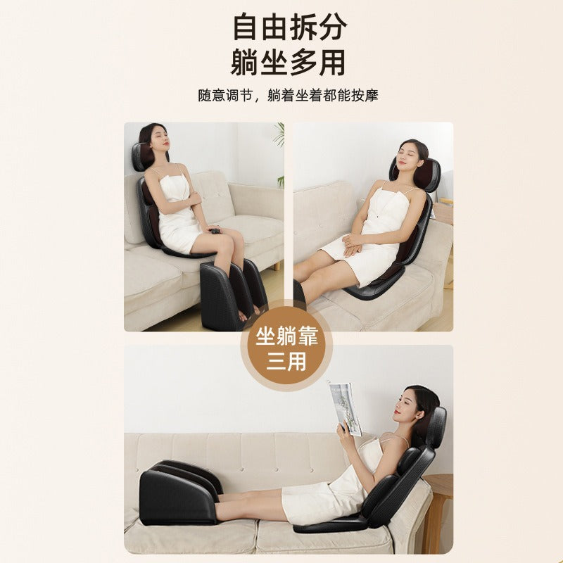 Cervical spine massager - multifunctional electric smart massage cushion for home use - neck, back, and lumbar kneading massage chair pad