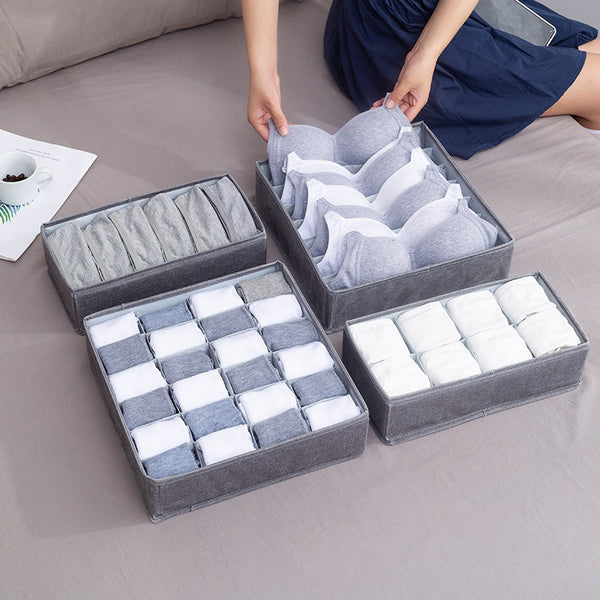 Customized drawer underwear storage box Student dormitory wardrobe Folding underwear finishing box Fabric socks storage box