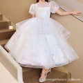 Amazon hot selling girls' dresses: new luxury floral girl dresses, high-end children's hostess princess dresses, tutu skirts - summer collection