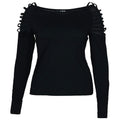 cross-border    spring/summer women's solid color cold shoulder tie-up casual top