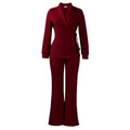 D601 european and american style women's fashion two-piece set: chic tie-up blazer and pants - new autumn/winter  collection