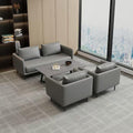 Luxury office sofa set for 4s dealerships: minimalist modern business reception, meeting, and lounge area - available in single, double, and three-seater configurations