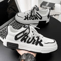Spring & fall men's shoes 2025new arrivaltrendyeasiest for match hong kong style casual flat shoes youth heightening sports white trendy shoes
