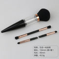 Conical 5-in-1 portable makeup brush set - includes single powder brush, multi-functional eyeshadow brush, blush brush, and makeup brush