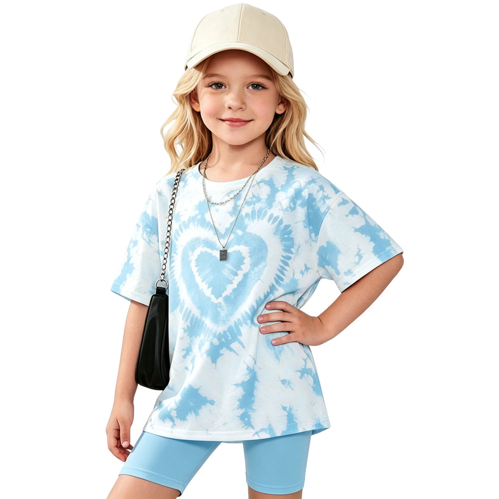 wholesale girls' short-sleeve and shorts sets, fashionable spring, summer, and autumn outfits for girls