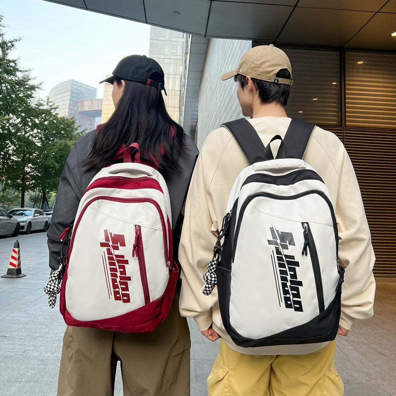 School bag for junior high school students, large-capacity lightweight backpack for men, Korean version of trendy versatile middle school students, niche backpack for women