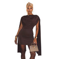 Q25ds070 new african women's fashion: sexy off-the-shoulder mini dress - premium quality, high-end nightclub style