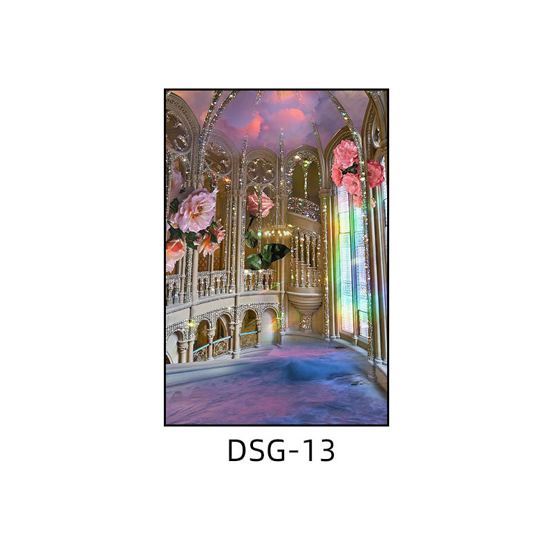 Modern light luxury decorative painting flash diamond figure art clothing store fashion hanging painting bedroom living room paris architecture mural