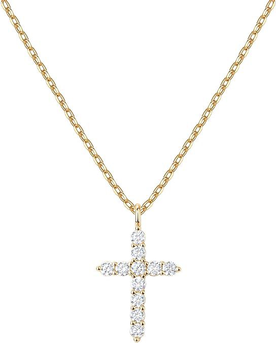 exclusive diamond-encrusted cross necklace jewelry for women, european and american high-end zircon clavicle chain