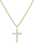 exclusive diamond-encrusted cross necklace jewelry for women, european and american high-end zircon clavicle chain