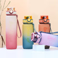 Factory customized cross-border gradient plastic water bottle - portable, large capacity, for outdoor sports and fitness